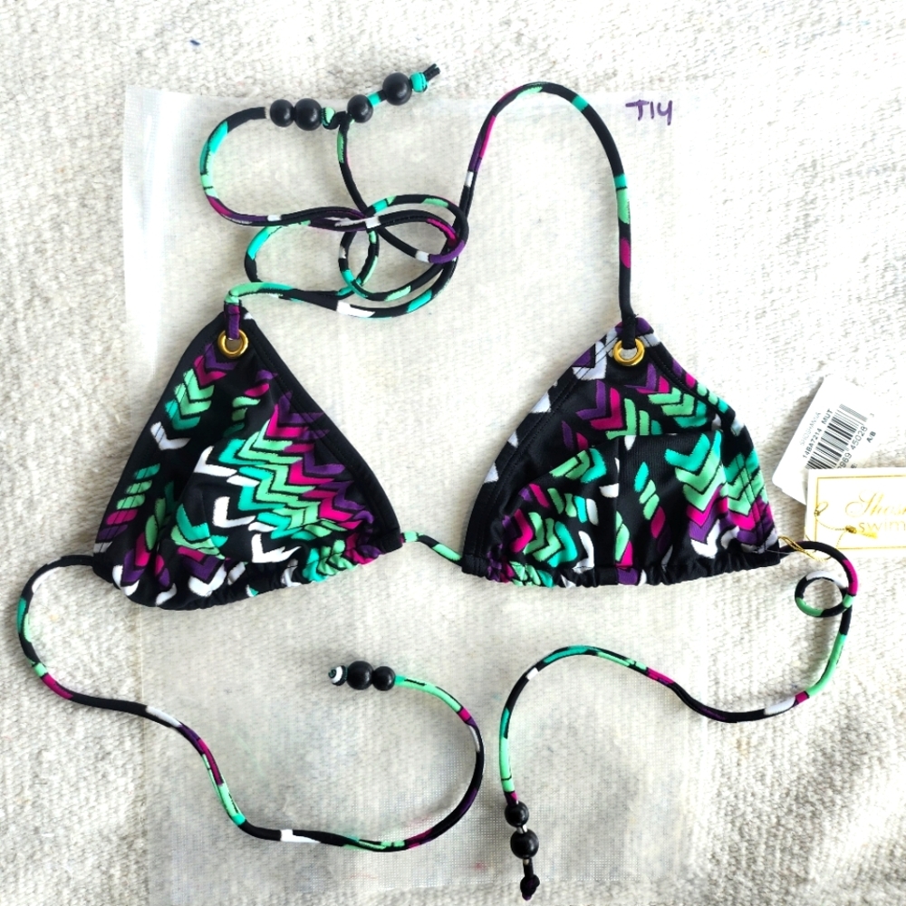 Shoshanna triangle string bikini top